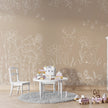 GDSE3571 Deer Doodles Wallpaper Mural Premium Peel and Stick Material 26in Wide x 9 ft. Brown White