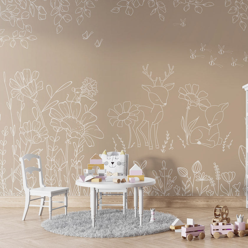 GDSE3571 Deer Doodles Brown White