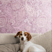 GP6060 Flower Paisley Premium Peel and Stick Wallpaper Panel 26 Wide x 6 Ft High in Dusty Pink