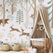 GDSE3630 Frisky Forest Wallpaper Mural Premium Peel and Stick Material 26in Wide x 9 ft. Blue