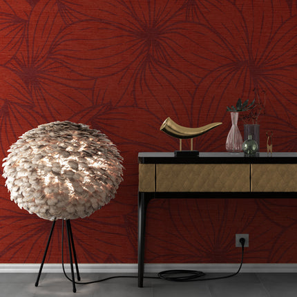 GE5003 Plumeria Endless Murals Brick Red