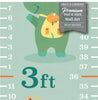 GA1003 Children Growth Chart Zoo School Design Peel & Stick Vinyl, Kids