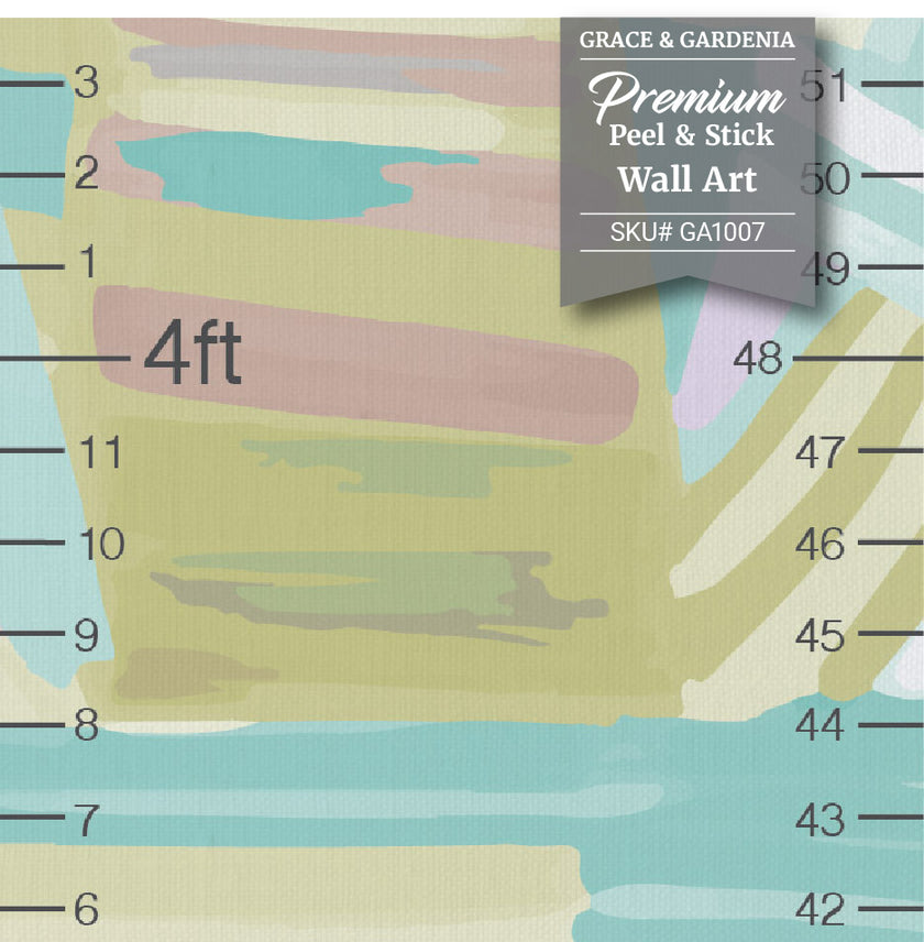 GA1007 Peel & Stick Growth Chart Expressive Abstract Lines Adult