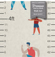 GA1011 Peel & Stick Growth Chart Fitness Work Out Ruler Adult