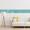 GB1002 Deep Sea Garden Peel and Stick Wallpaper Border 10in or 8in Height x 15ft Long Blue Green