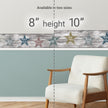 GB4031 Farmhouse Star Affirmation Distressed Wood Peel and Stick Wallpaper Border 10in or 8in Height x 15ft Long, Neutral Brown Gray Off White