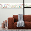 GB5020 Watercolor Meadow Peel and Stick Wallpaper Border 10in or 8in Height x 15ft Long Red Cream Tan Orange
