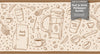 GB8001g8 Cafe Coffee House Grace & Gardenia Peel and Stick Wallpaper Border 10in or 8in Height x 15ft Long