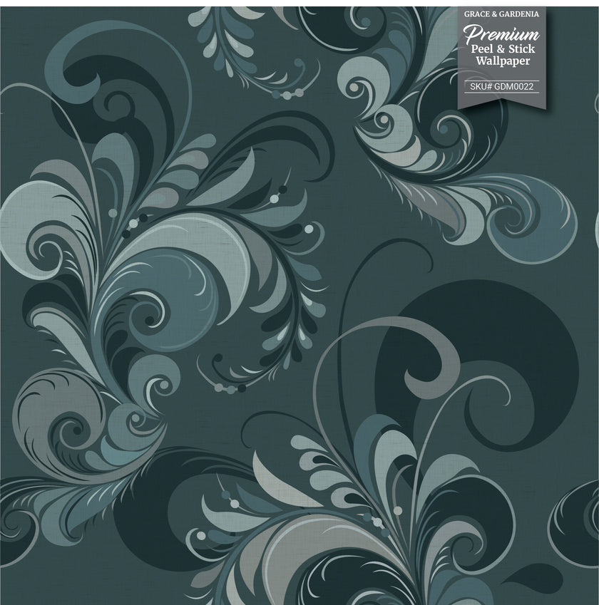 GDM0023 Marina Makaron Designs Paisley in Beige Gray Soft Pink Wallpaper Panel 26 inch Wide x 6ft, 9ft, and 12ft Long