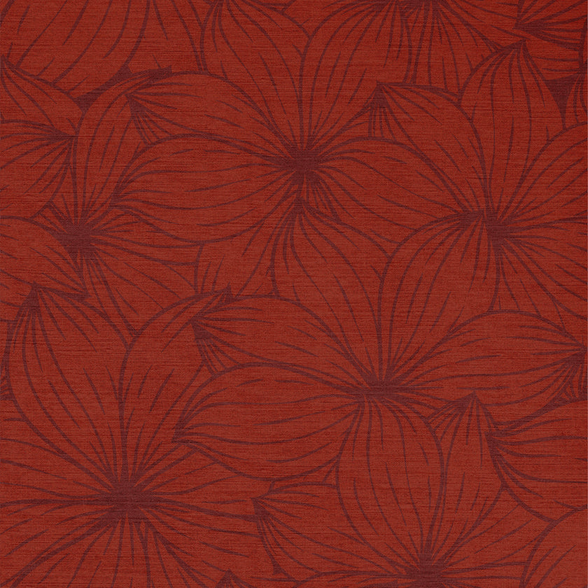GE5003 Plumeria Grace & Gardenia Endless Mural Brick Red