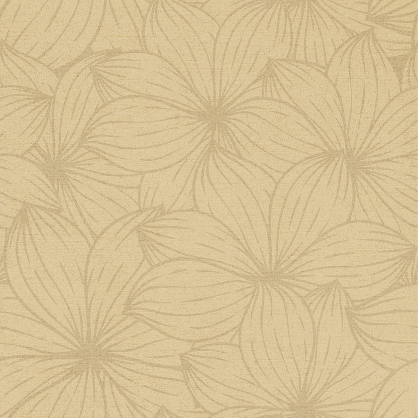 GE5002 Plumeria Grace & Gardenia Endless Mural Caramel Brown