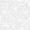 GE5001 Plumeria Grace & Gardenia Endless Mural White Gray