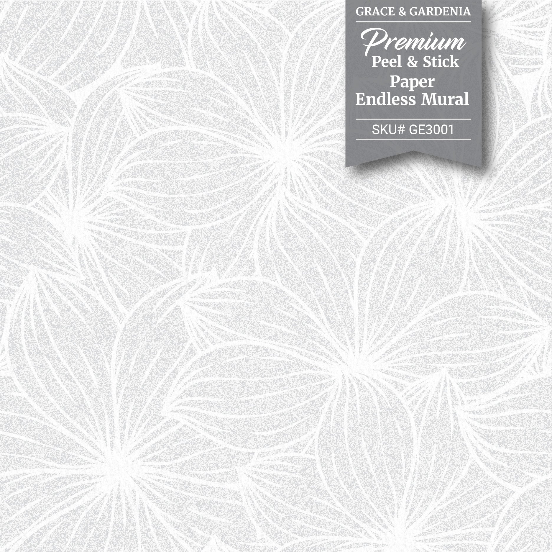 GE5002 Plumeria Grace & Gardenia Endless Mural Caramel Brown