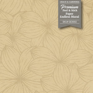 GE5003 Plumeria Grace & Gardenia Endless Mural Brick Red