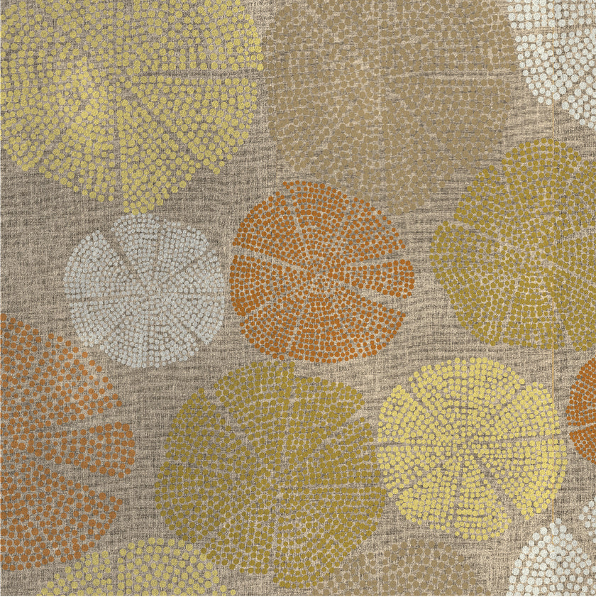 GE0010 Funky Polkadot Grace & Gardenia Endless Mural Chai Brown Orange