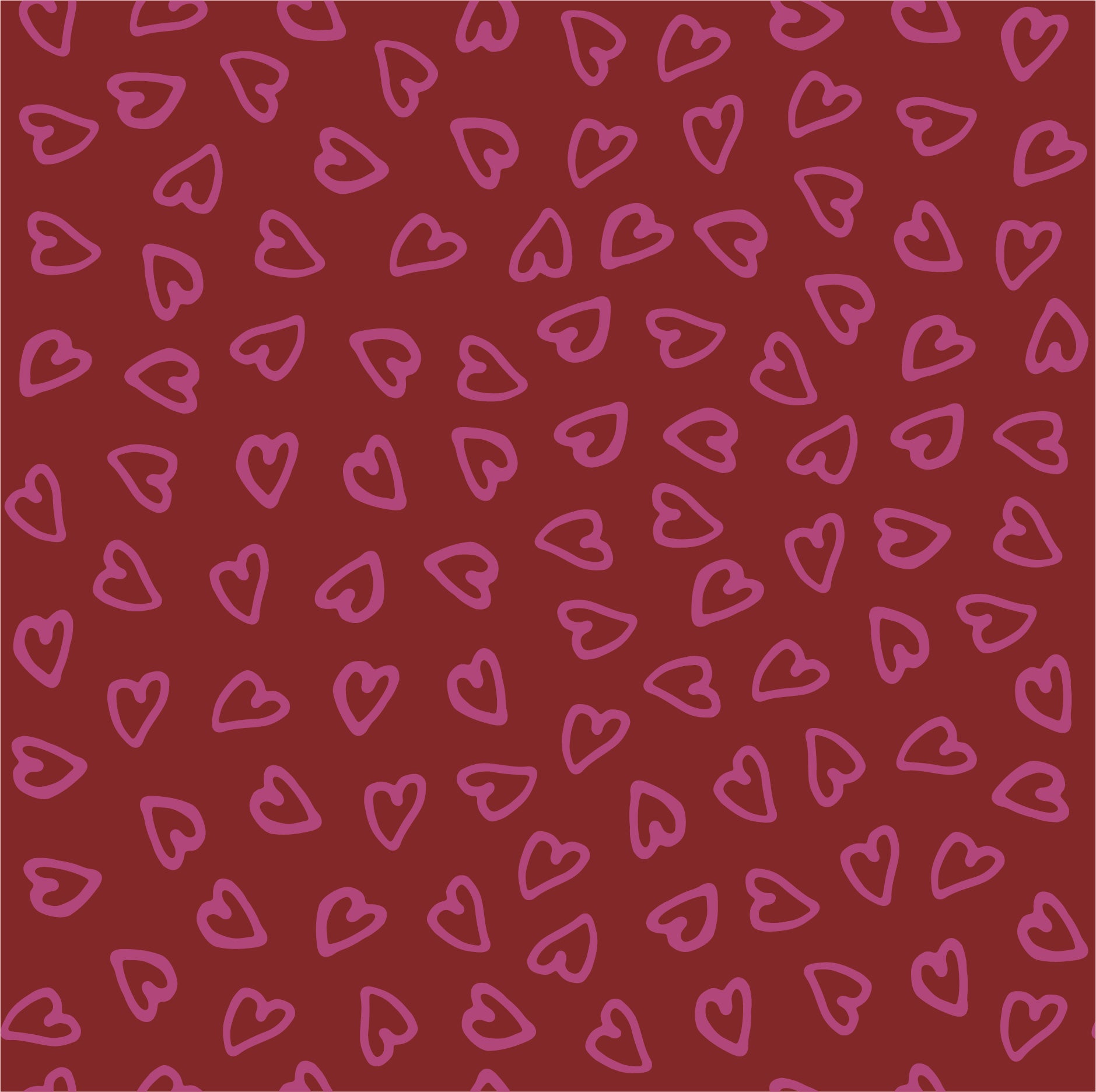 GP1007 Sweet Heart Hand Painted Hearts Premium Peel and Stick Wallpaper Panel 6 Ft High x 26 Wide in Red