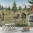 GDSE3640 Horse Haven Mural Wallpaper Mural Premium Peel and Stick Material 26in Wide x 9 ft. Green