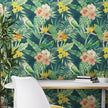 GP5070 Costa Tropical Premium Peel and Stick Wallpaper Panel 6 Ft High x 26 Wide in Green