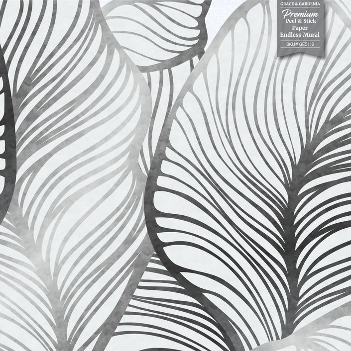 GE5110 Large Tropical herbage Endless Murals in Cream and Sand Gold