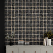 GP6071 Chunky Plaid Premium Peel and Stick Wallpaper Panel 6 Ft High x 26 Wide in Vintage Brown