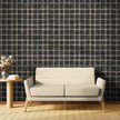 GP6071 Chunky Plaid Premium Peel and Stick Wallpaper Panel 6 Ft High x 26 Wide in Vintage Brown