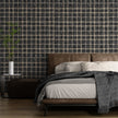 GP6070 Chunky Plaid Premium Peel and Stick Wallpaper Panel 26 Wide x 6 Ft High in Teal