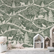 GDSE3720 Nordic Nature Wallpaper Mural Premium Peel and Stick Material 26in Wide x 9 ft. Muted Green White