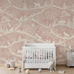GDSE3721 Nordic Nature Wallpaper Mural Premium Peel and Stick Material 26in Wide x 9 ft. Pink White