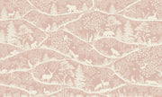 GDSE3721 Nordic Nature Wallpaper Mural Premium Peel and Stick Material 26in Wide x 9 ft. Pink White