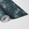 GDM0022 Marina Makaron Designs Paisley in Teal Wallpaper Panel 26 inch Wide x 6ft, 9ft, and 12ft Long