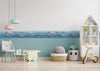 GB90243 Grace & Gardenia X-Ray Dinosaurs Peel and Stick Wallpaper Border 10in or 8in Height x 15ft Long, Blue Black White