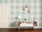 GW6070 Large Buffalo Check Plaid Wallpaper Panel in Mint Green