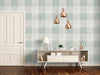 GW6071 Large Buffalo Check Plaid Grace and Gardenia Wallpaper Panel in Ginger Brown