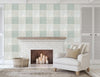 GW6070 Large Buffalo Check Plaid Wallpaper Panel in Mint Green