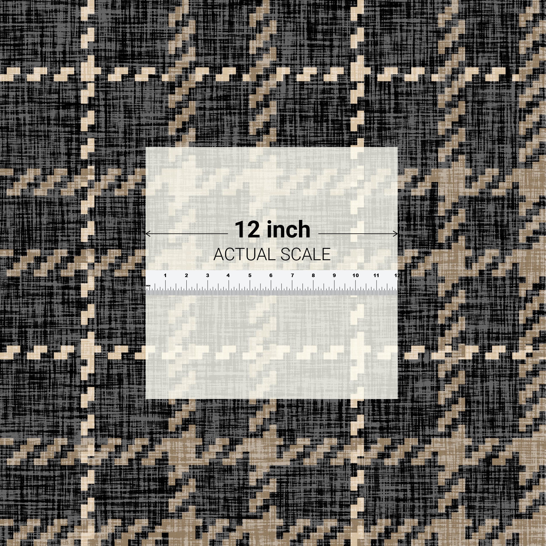 GP6071 Chunky Plaid Premium Peel and Stick Wallpaper Panel 6 Ft High x 26 Wide in Vintage Brown