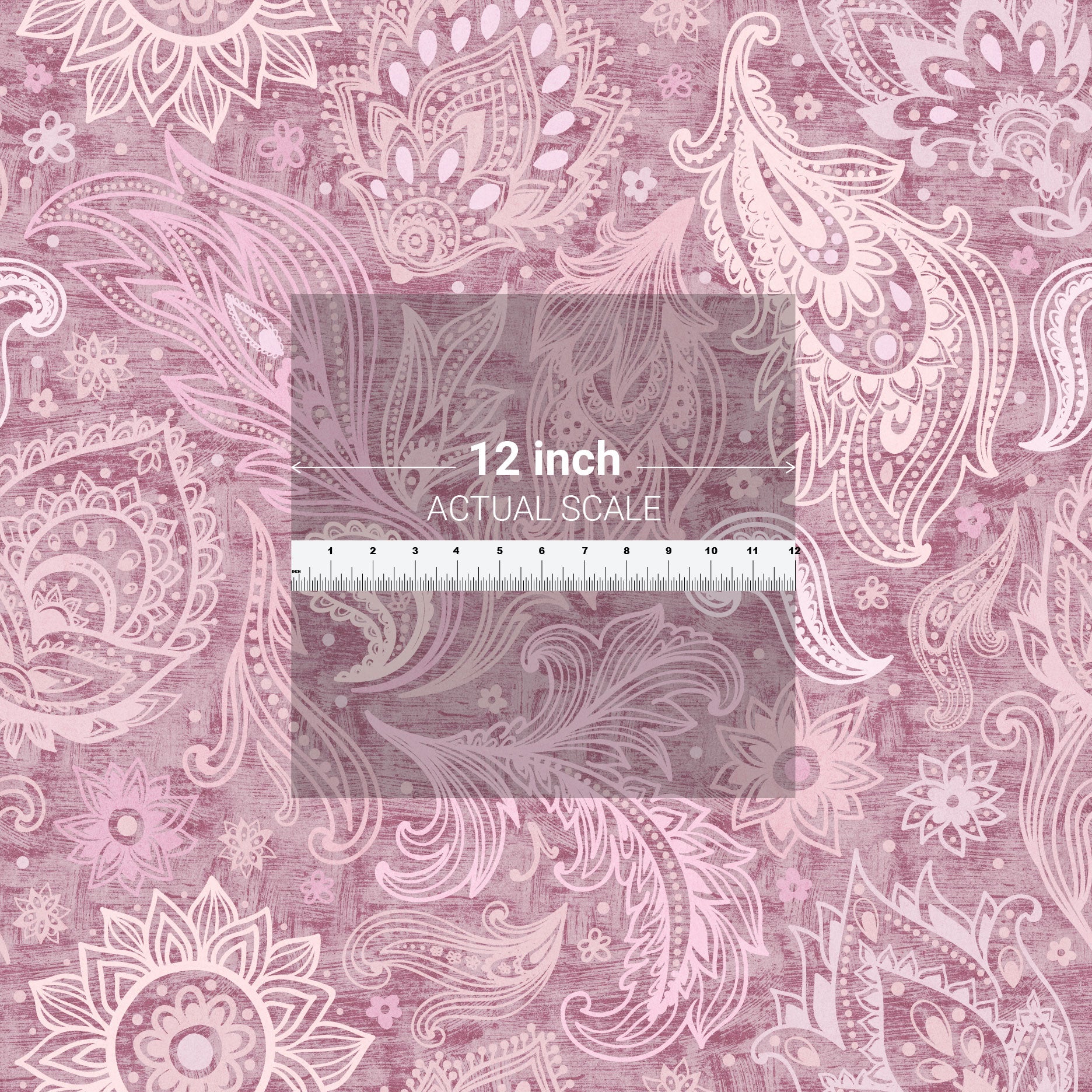 GP6060 Flower Paisley Premium Peel and Stick Wallpaper Panel 26 Wide x 6 Ft High in Dusty Pink