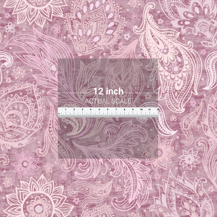 GP6060 Flower Paisley Premium Peel and Stick Wallpaper Panel 26 Wide x 6 Ft High in Dusty Pink