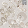 GDM0020 Marina Makaron Designs Paisley in Black Gray Off White Wallpaper Panel 26 inch Wide x 6ft, 9ft, and 12ft Long