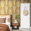 GP1031 Arches Wallpaper Panels in Golden Ochre Brown