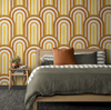 GP1031 Arches Wallpaper Panels in Golden Ochre Brown