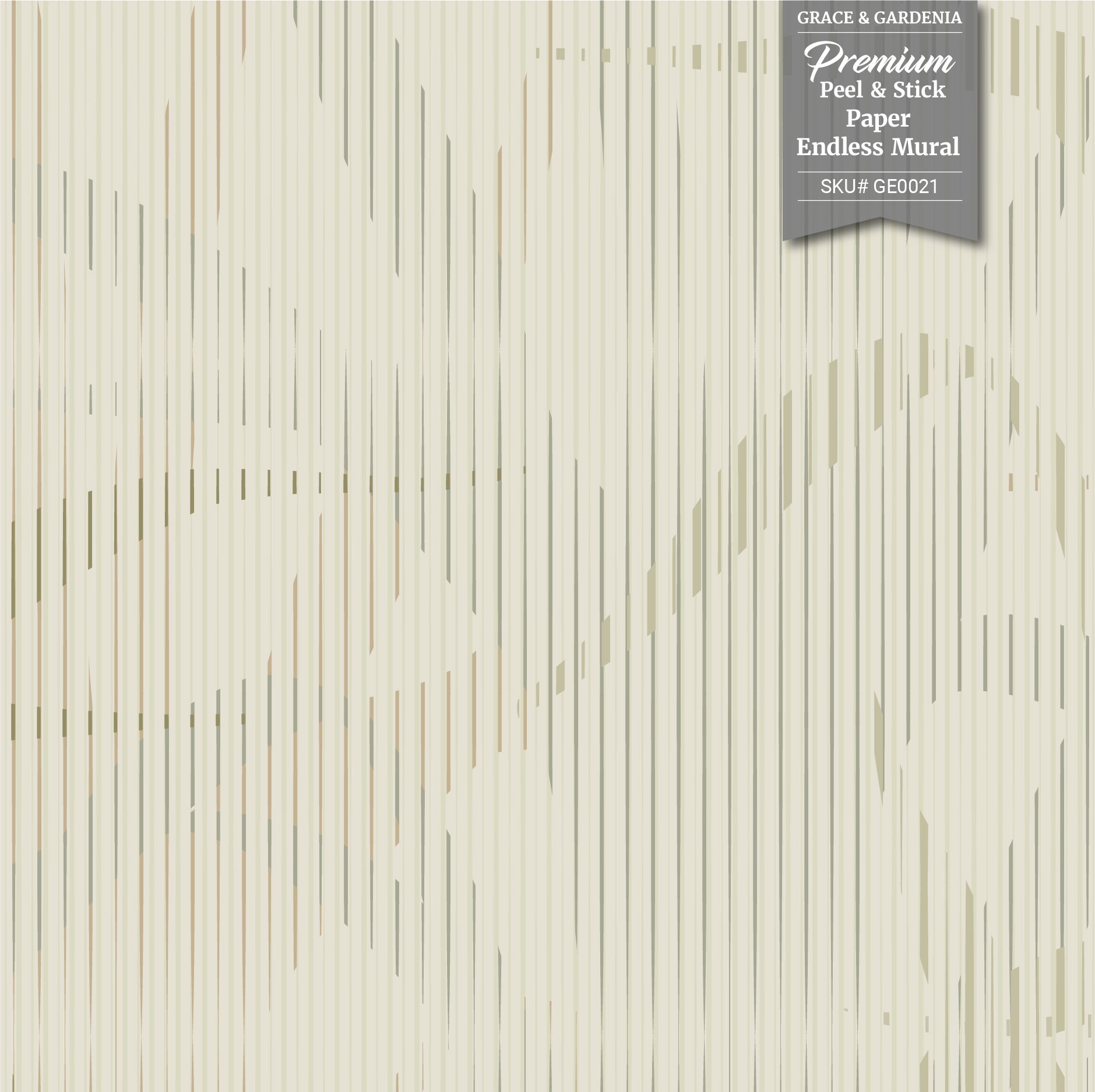 GE0021 Lenticular Foliage Endless Mural Beige Tan swatch