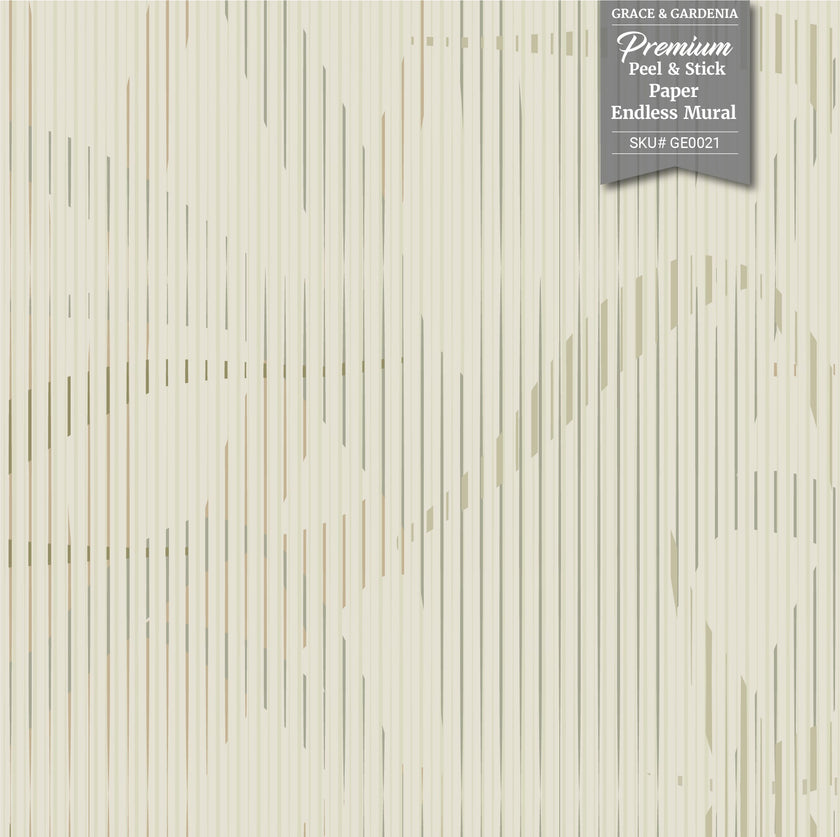 GE0021 Lenticular Foliage Endless Mural Beige Tan swatch