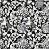 GDSL5003 Dahlias Premium Peel and Stick Wallpaper Panel 26 inch Wide in Light Teal White Black