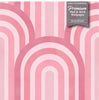 GP1034 Narrow Retro Arches Wallpaper Panels in Pink