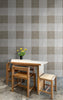 GW6071 Large Buffalo Check Plaid Grace and Gardenia Wallpaper Panel in Ginger Brown