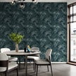 GDM0022 Marina Makaron Designs Paisley in Teal Wallpaper Panel 26 inch Wide x 6ft, 9ft, and 12ft Long
