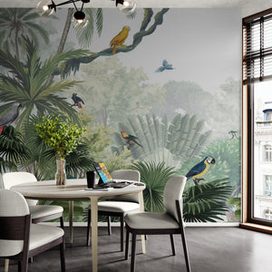 GDSE3032 Canopy Jungle Wallpaper Mural Premium Peel and Stick Material 26in Wide x 9 ft. Multi-colored Green