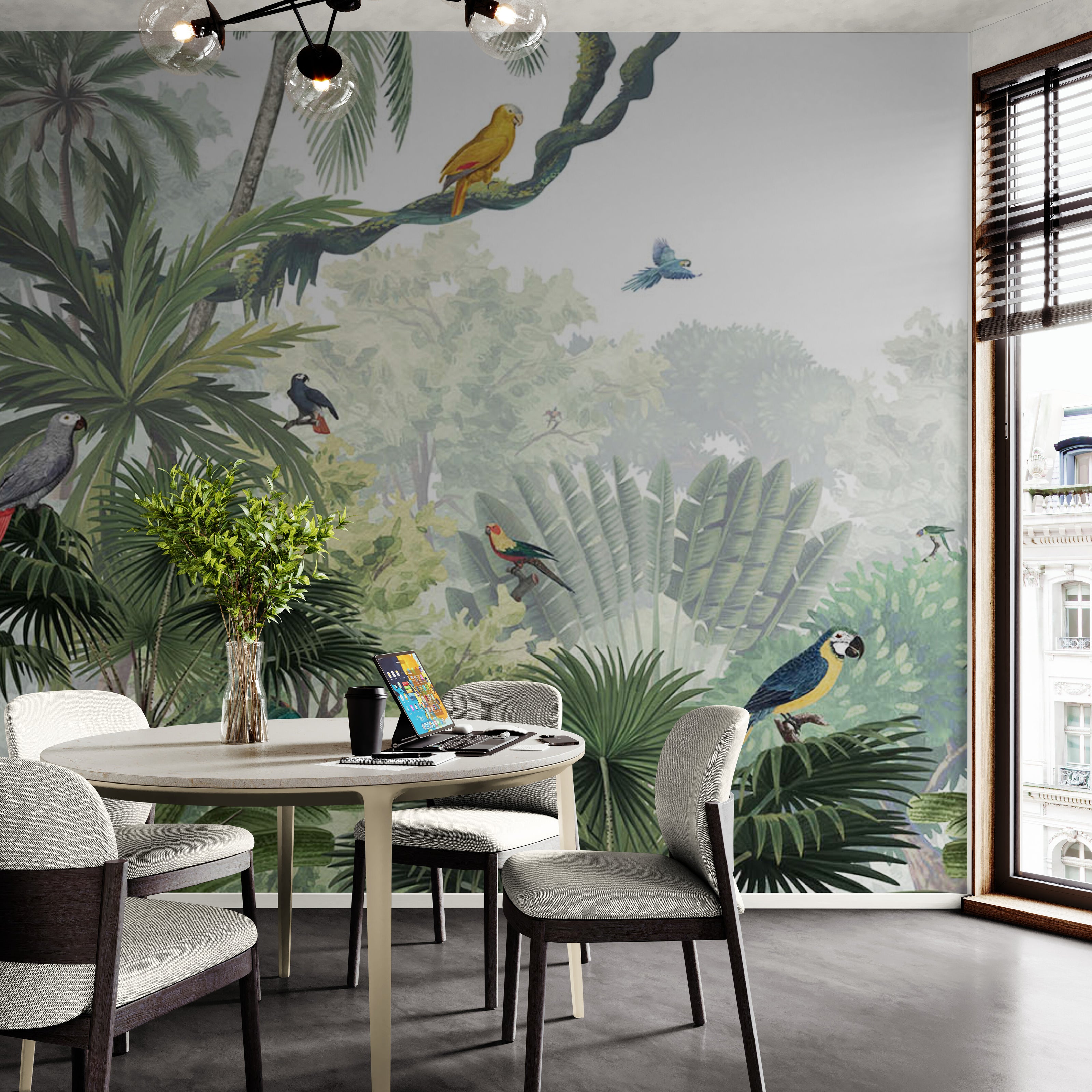 GDSE3032 Canopy Jungle Wallpaper Mural Premium Peel and Stick Material 26in Wide x 9 ft. Multi-colored Green