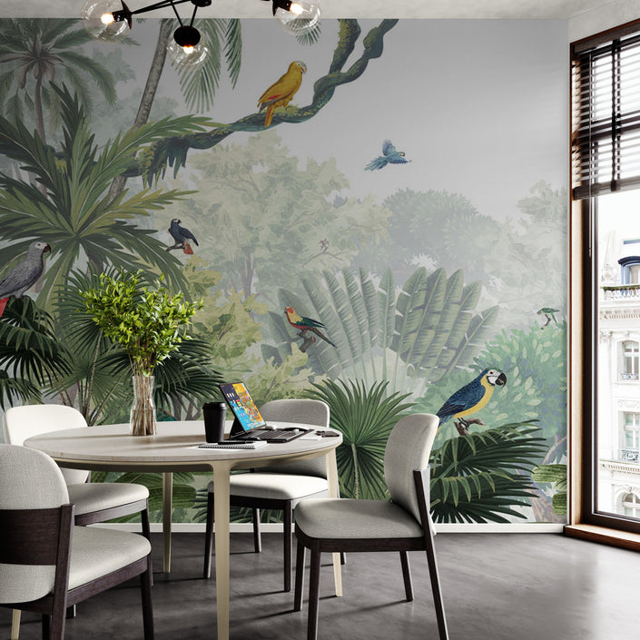 GDSE3032 Canopy Jungle Wallpaper Mural Premium Peel and Stick Material 26in Wide x 9 ft. Multi-colored Green