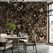GDSE3178 Playful Robin Wallpaper Premium Peel and Stick Material 26in Wide x 6ft, 9 ft, 12ft, Black Brown